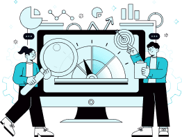 Public relations and performance analytics illustration